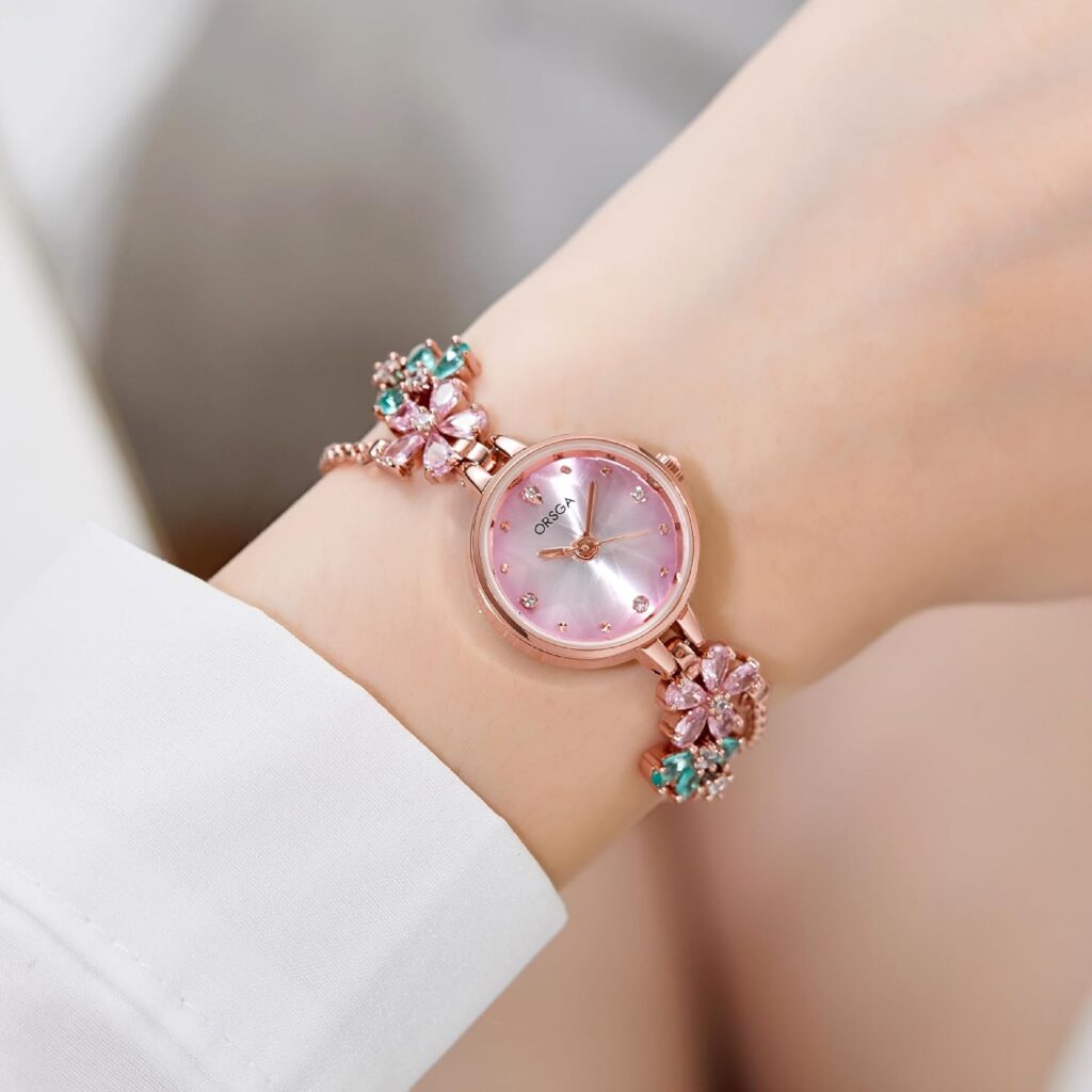 Orsga Fleur Bracelet Watch For Women Dial Flower Chain Watches